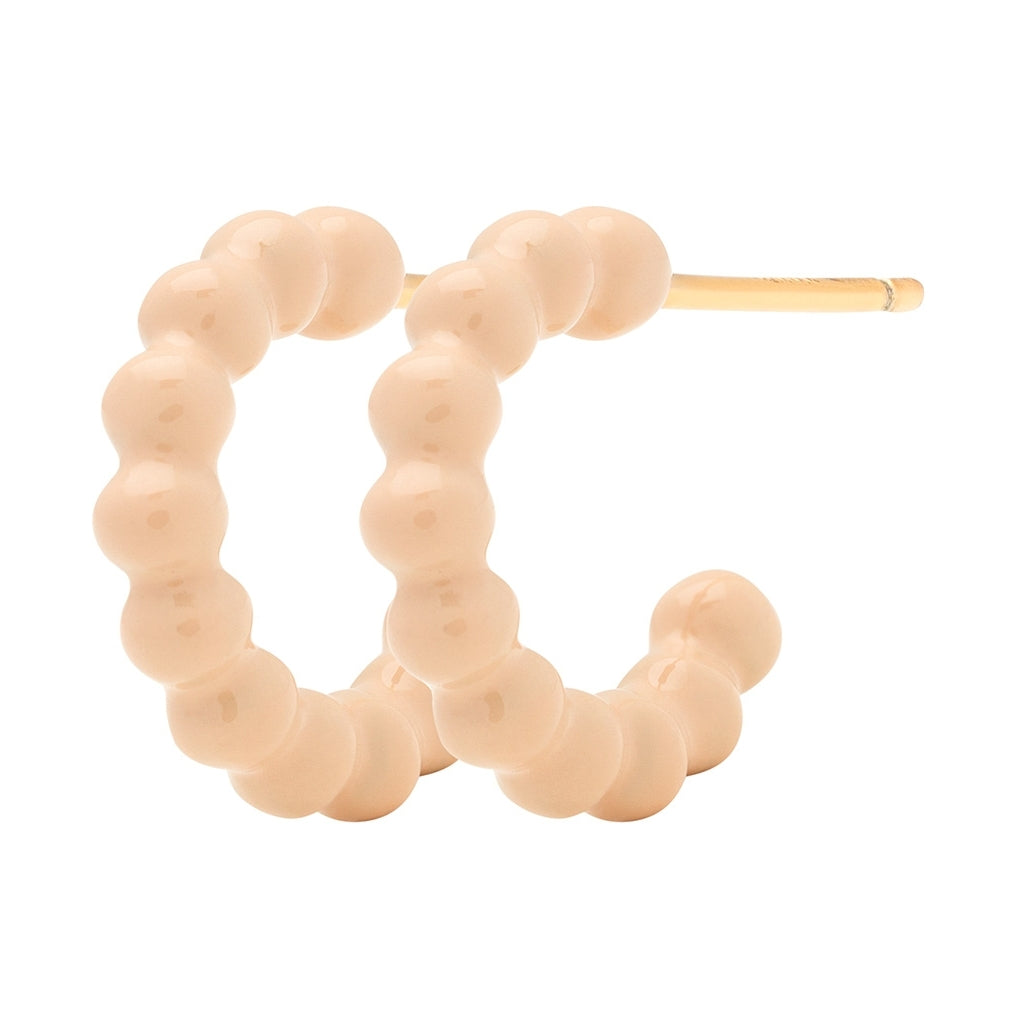 LULU Copenhagen Color Ball Hoops - Small - Paires Hoops Buttercream
