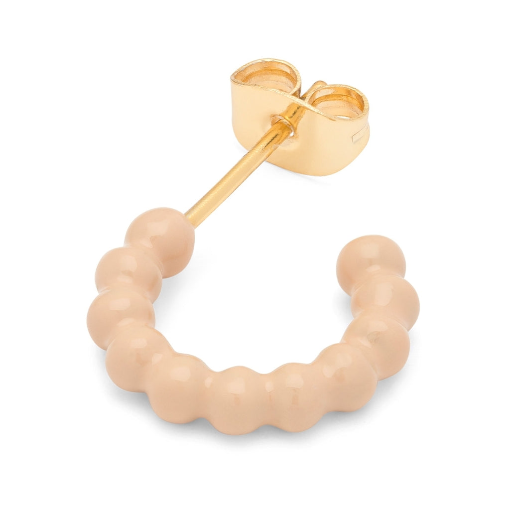 LULU Copenhagen Color Ball Hoops - Small - Paires Hoops Buttercream