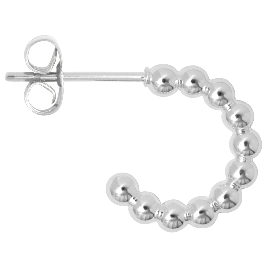 LULU Copenhagen Color Ball Hoops Small paire Hoops Silver Plated