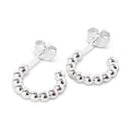 Color Ball Hoops Small paire - Silver Plated
