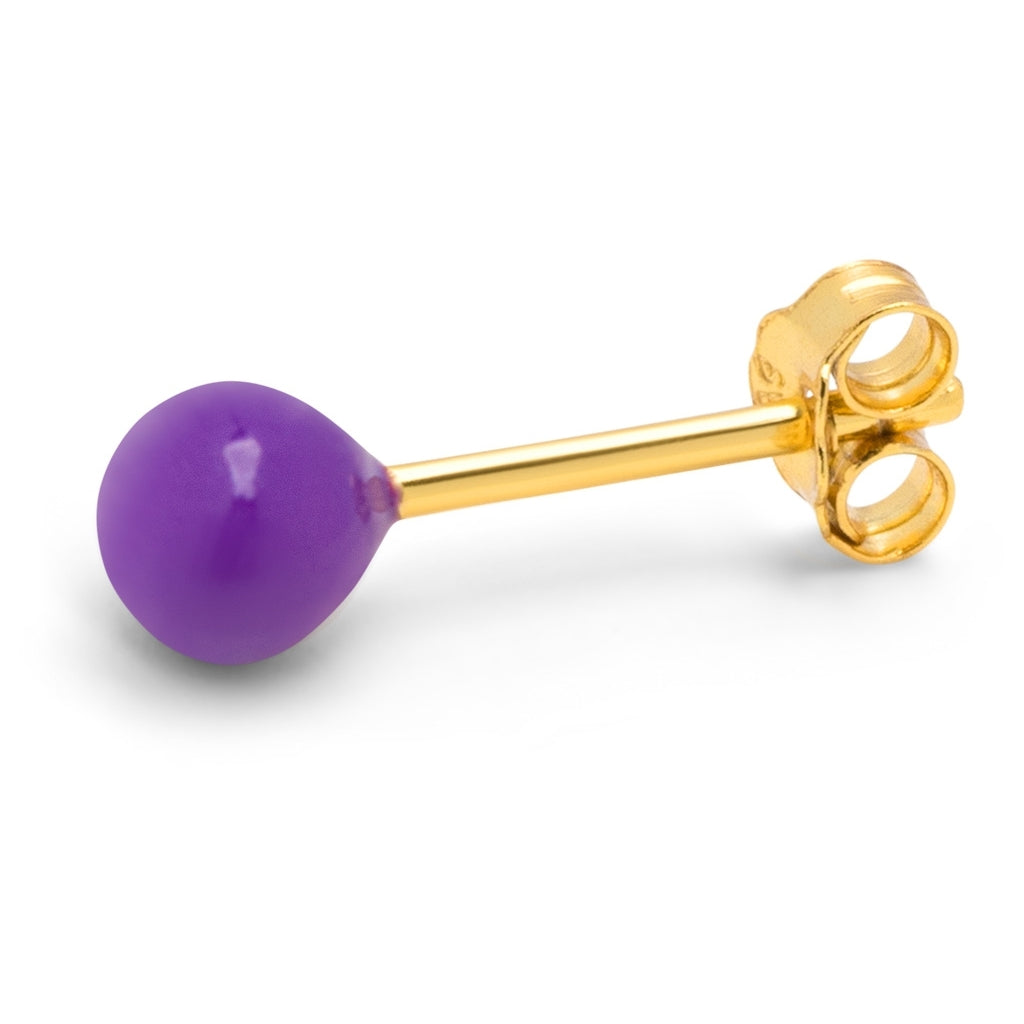 LULU Copenhagen Color Ball Medium boucle d'oreille 1 pièce Ear stud, 1 pcs Deep Purple