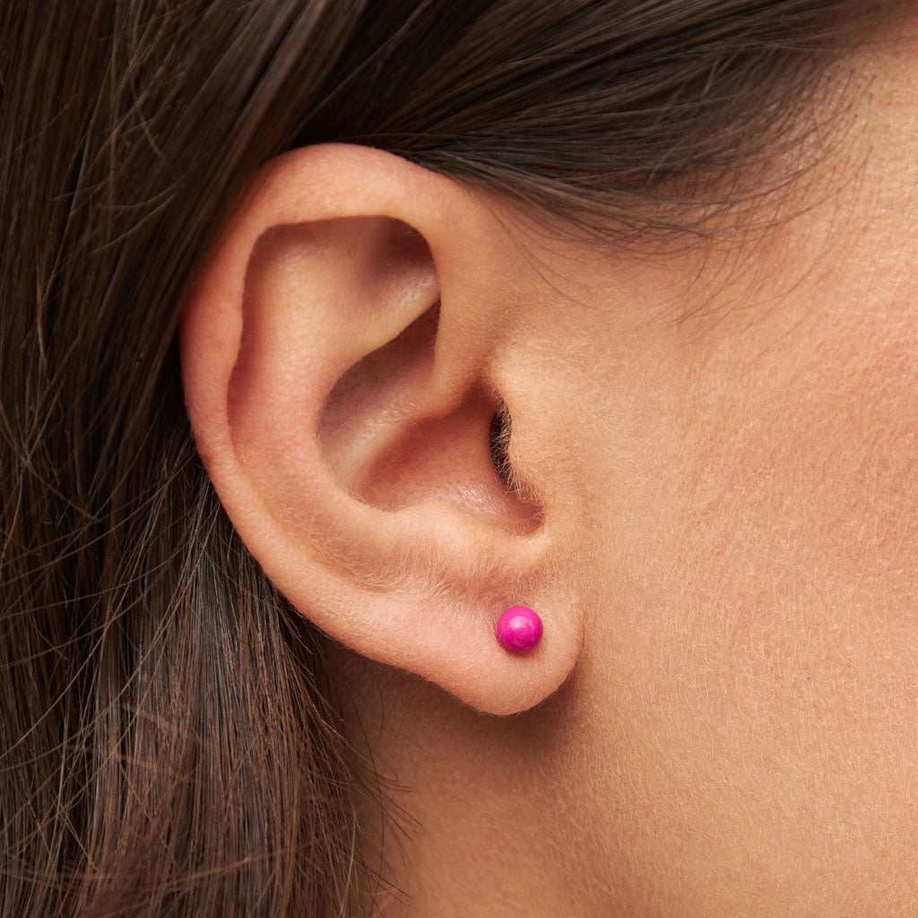 LULU Copenhagen Color Ball Medium boucle d'oreille 1 pièce Ear stud, 1 pcs Plum