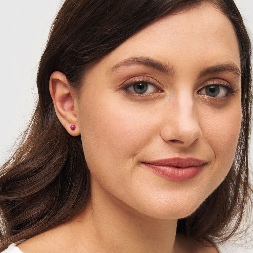 LULU Copenhagen Color Ball Medium boucle d'oreille 1 pièce Ear stud, 1 pcs Plum