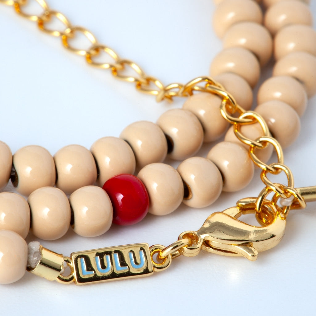 LULU Copenhagen Color Ball Collier long Necklaces Buttercream/Multi