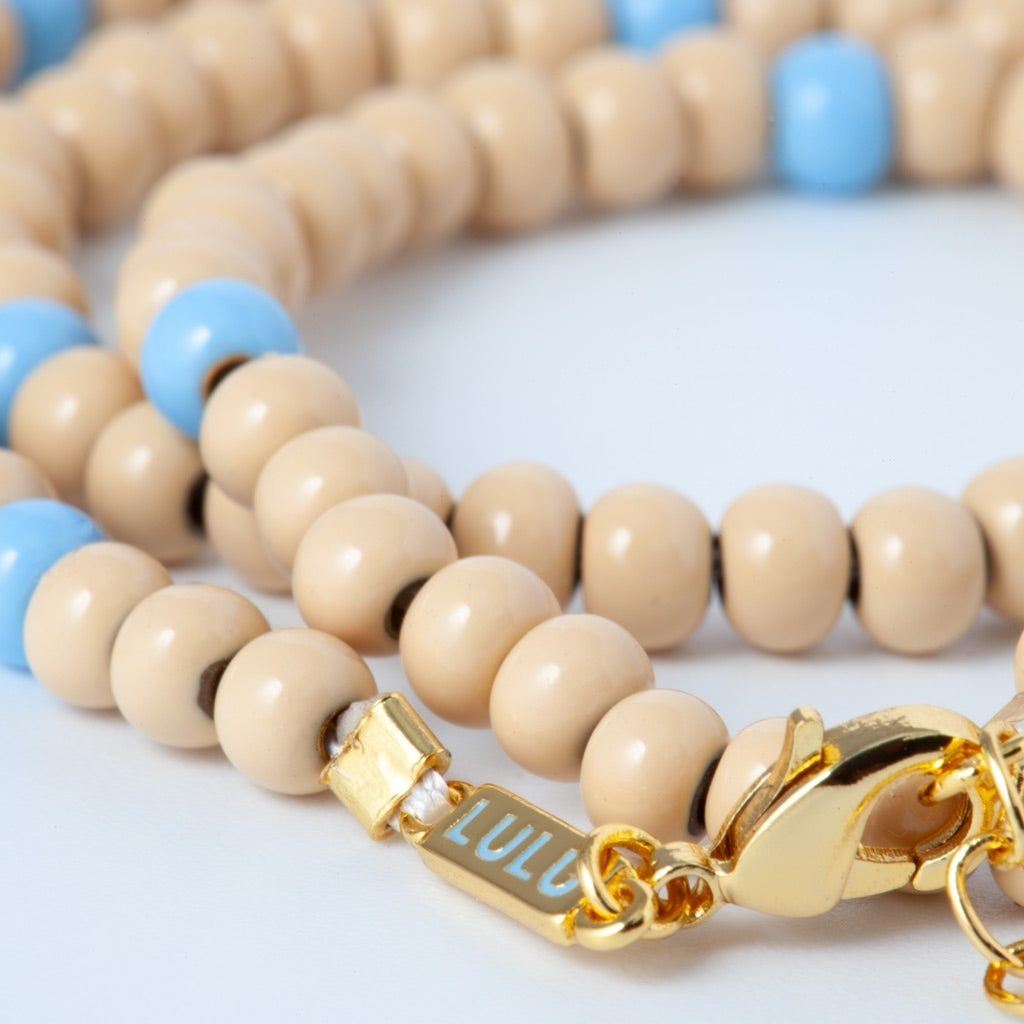 LULU Copenhagen Color Ball Collier court Necklaces Buttercream/Light Blue