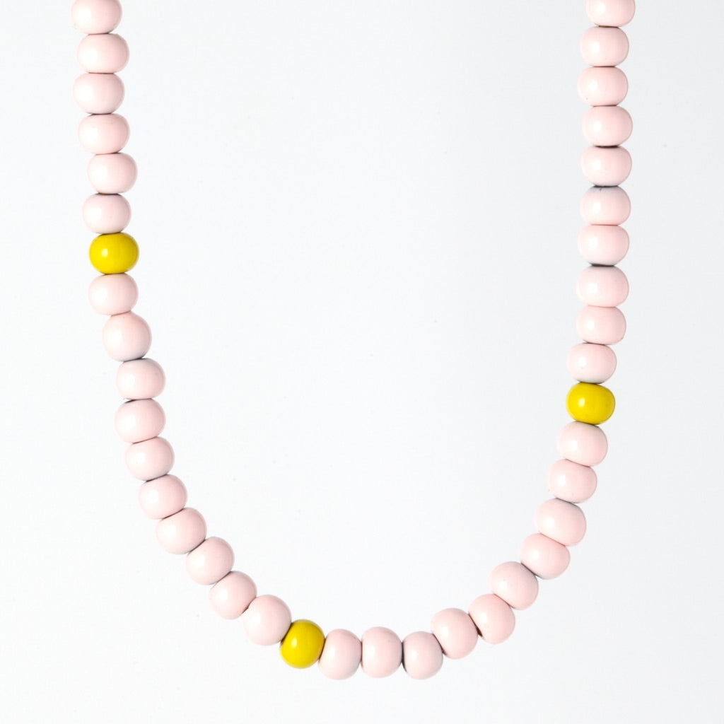LULU Copenhagen Color Ball Collier court Necklaces Silke Light Pink/ Lime