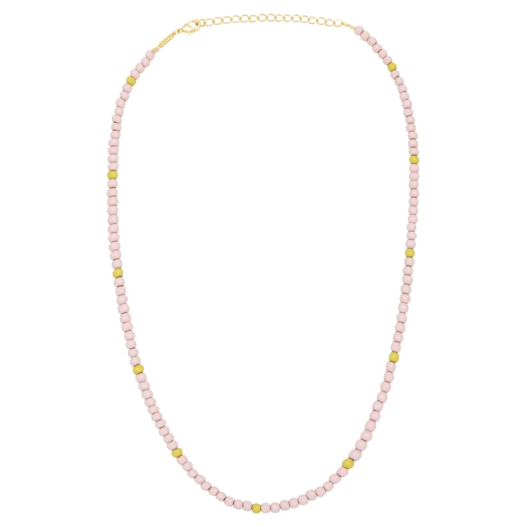 LULU Copenhagen Color Ball Collier court Necklaces Silke Light Pink/ Lime