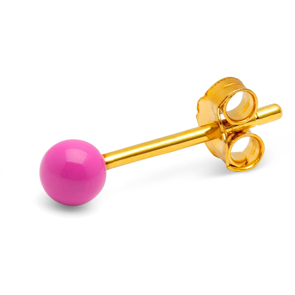 LULU Copenhagen Color Ball boucle d'oreille 1 pièce Ear stud, 1 pcs Electric Fuchsia Pink