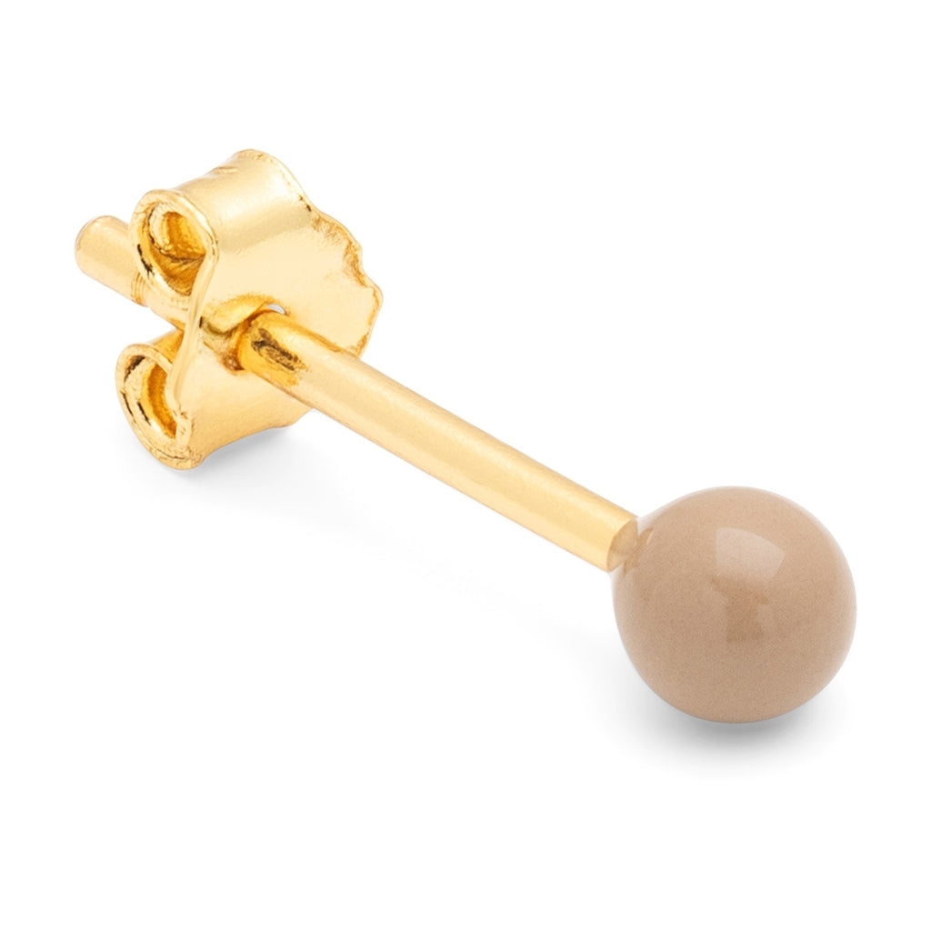 LULU Copenhagen Color Ball boucle d'oreille 1 pièce Ear stud, 1 pcs Mocha Mousse