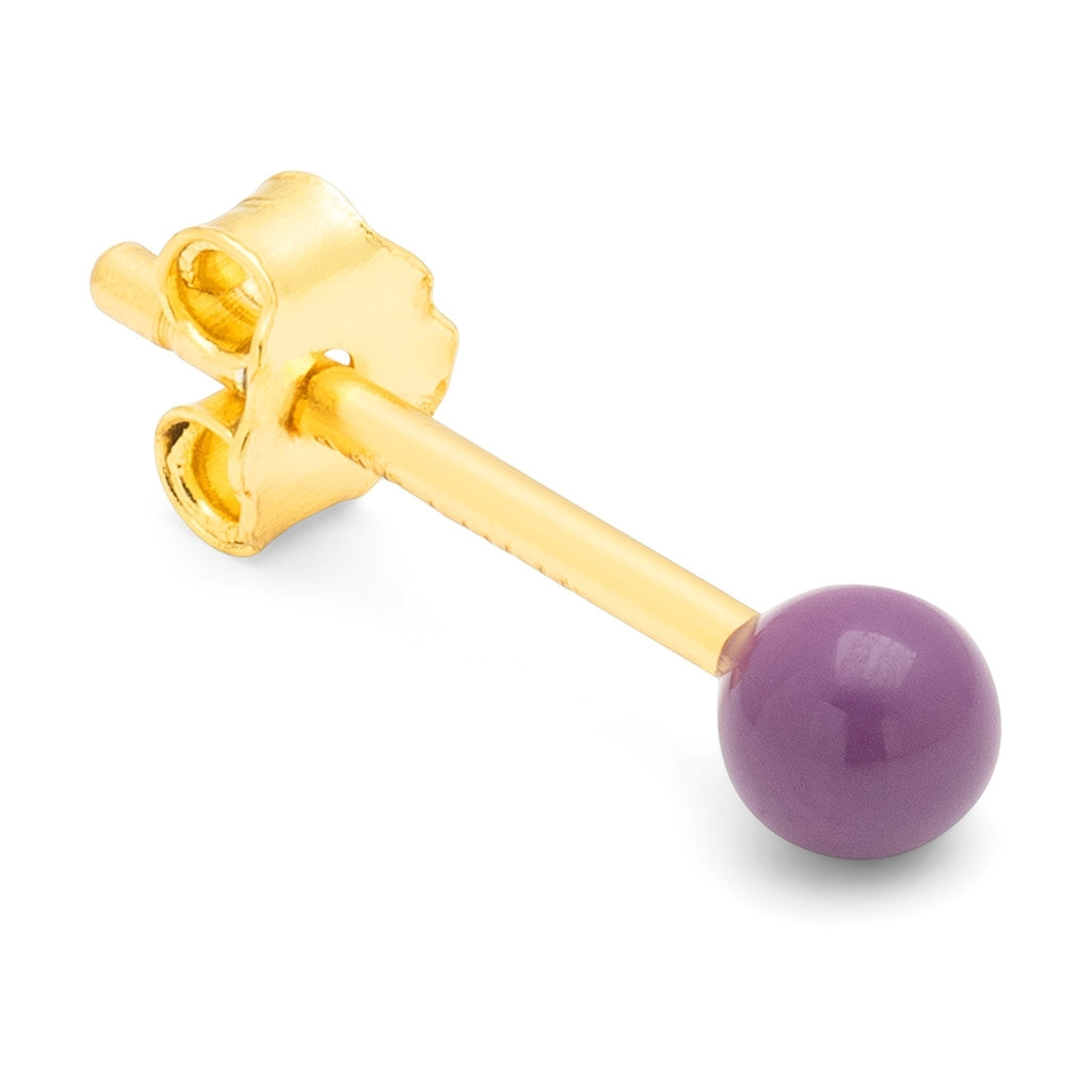 LULU Copenhagen Color Ball boucle d'oreille 1 pièce Ear stud, 1 pcs Purple Harvest