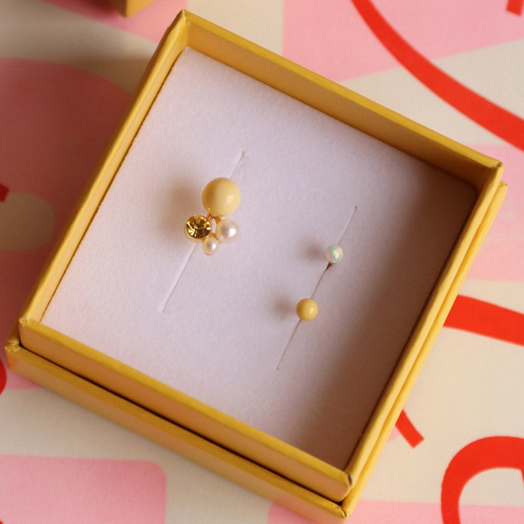 LULU Copenhagen Color Ball boucle d'oreille 1 pièce Ear stud, 1 pcs Soft Yellow