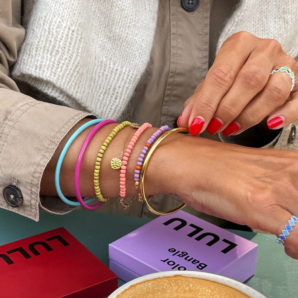 LULU Copenhagen Color Bangle Bracelets Light Blue