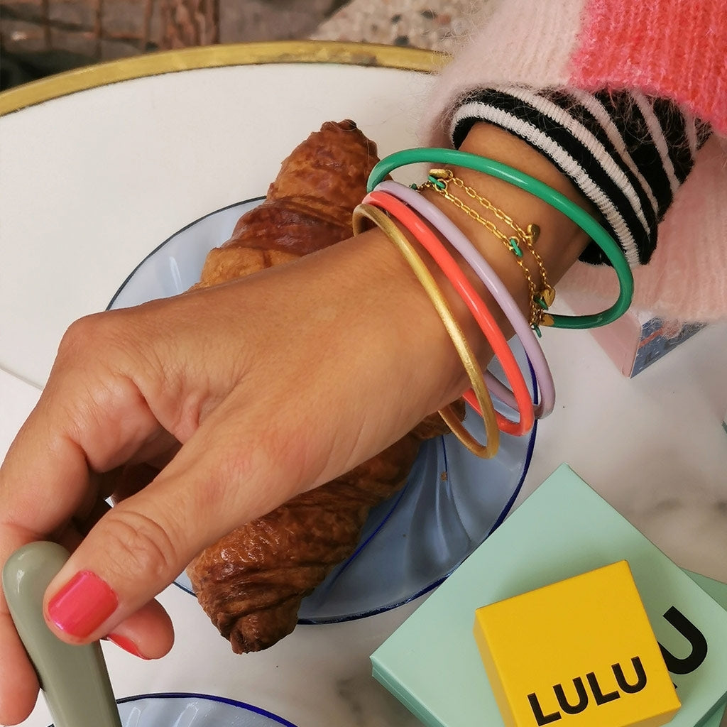 LULU Copenhagen Color Bangle brossé Bracelets Gold Plated