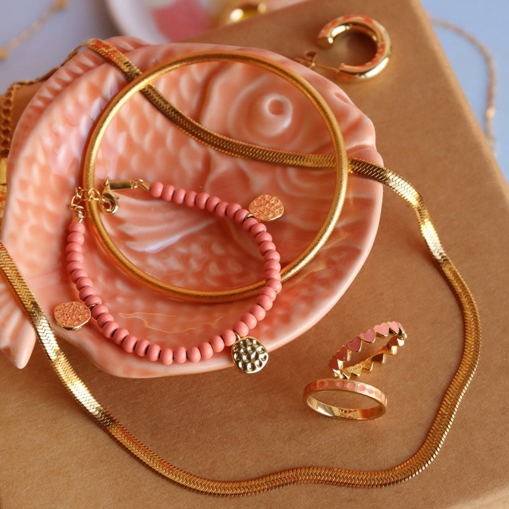 LULU Copenhagen Color Bangle brossé Bracelets Gold Plated