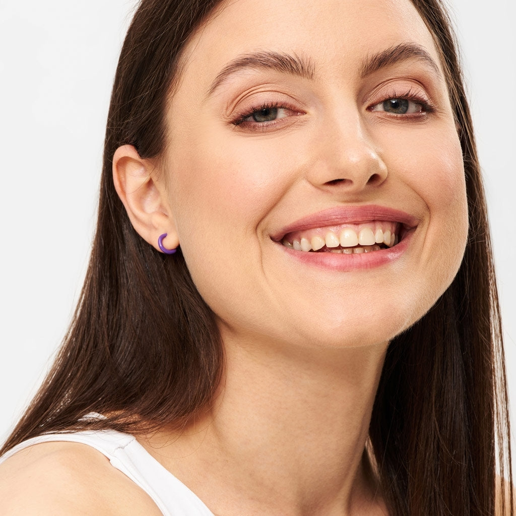 LULU Copenhagen Color Hoop 1 pcs Hoops Deep Purple