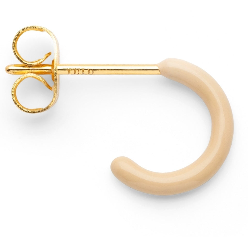 LULU Copenhagen Color Hoop 1 pcs - Box Ear stud, 1 pcs Buttercream