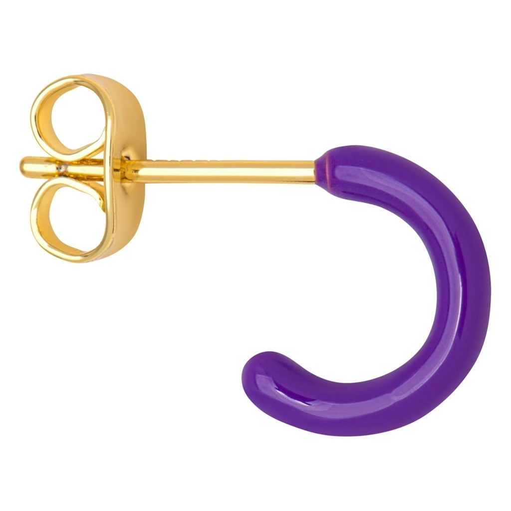 LULU Copenhagen Color Hoop 1 pcs - Box Ear stud, 1 pcs Deep Purple