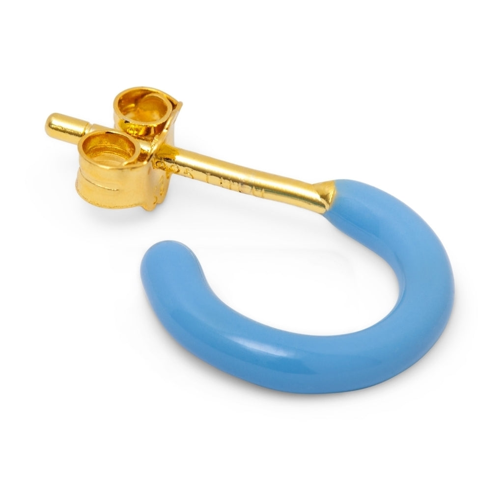 LULU Copenhagen Color Hoop 1 pcs - Box Ear stud, 1 pcs Light Blue