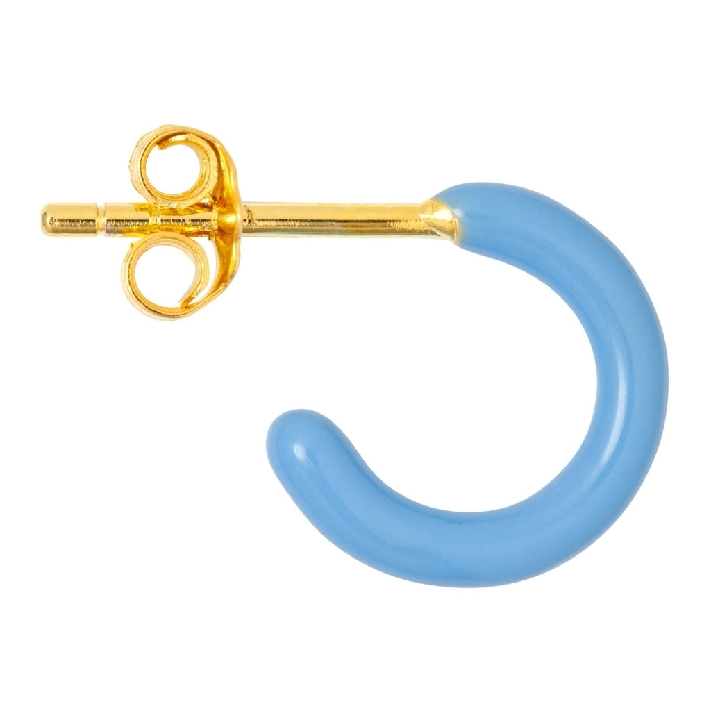 LULU Copenhagen Color Hoop 1 pcs - Box Ear stud, 1 pcs Light Blue