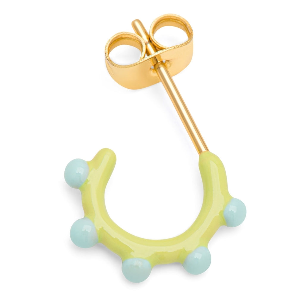 LULU Copenhagen Color Hoop Dot 1 pièce Hoops Mint - Silk Light Green