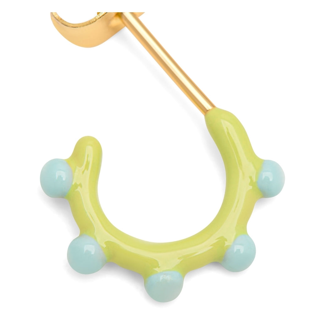 LULU Copenhagen Color Hoop Dot 1 pièce Hoops Mint - Silk Light Green