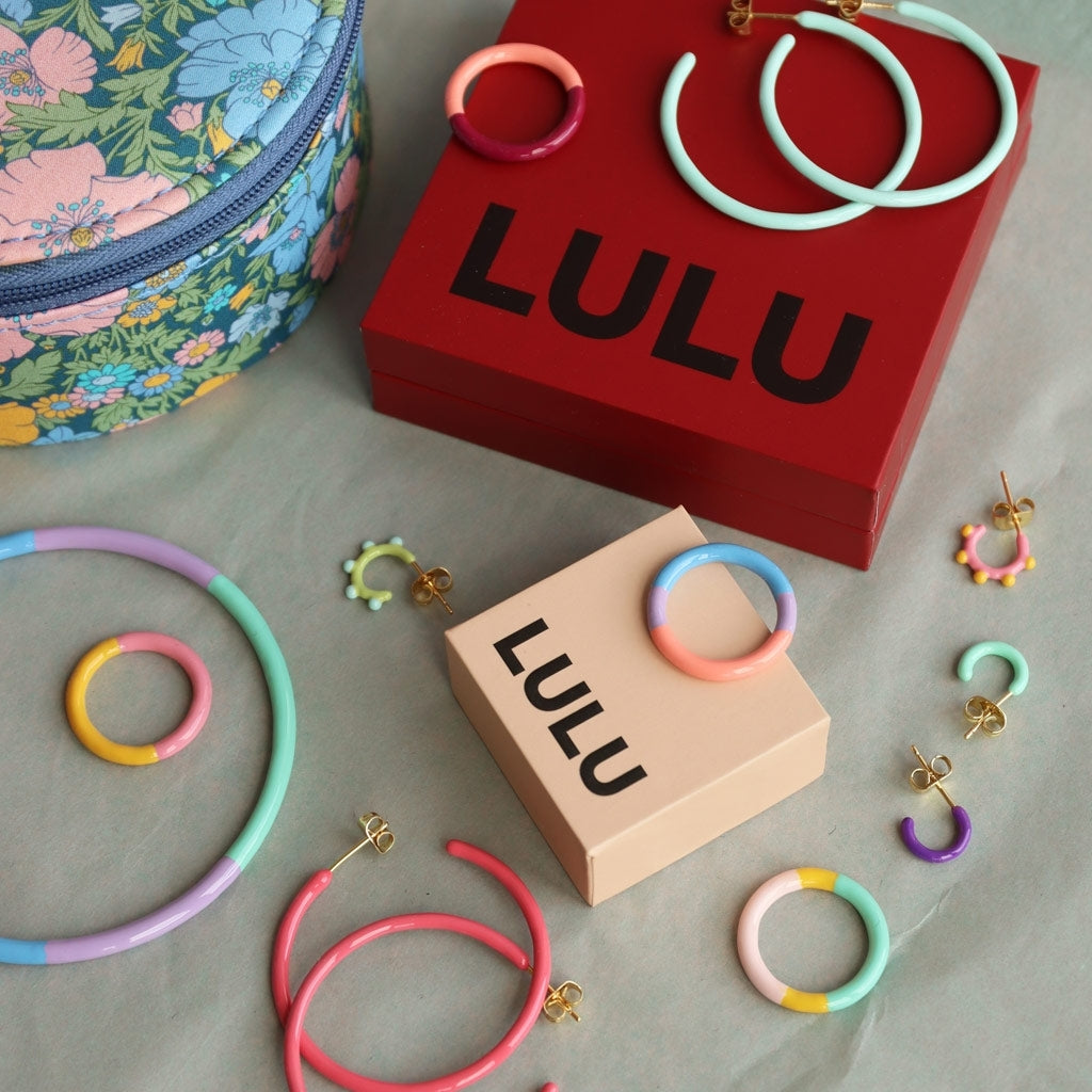 LULU Copenhagen Color Hoop Dot 1 pièce Hoops Mint - Silk Light Green