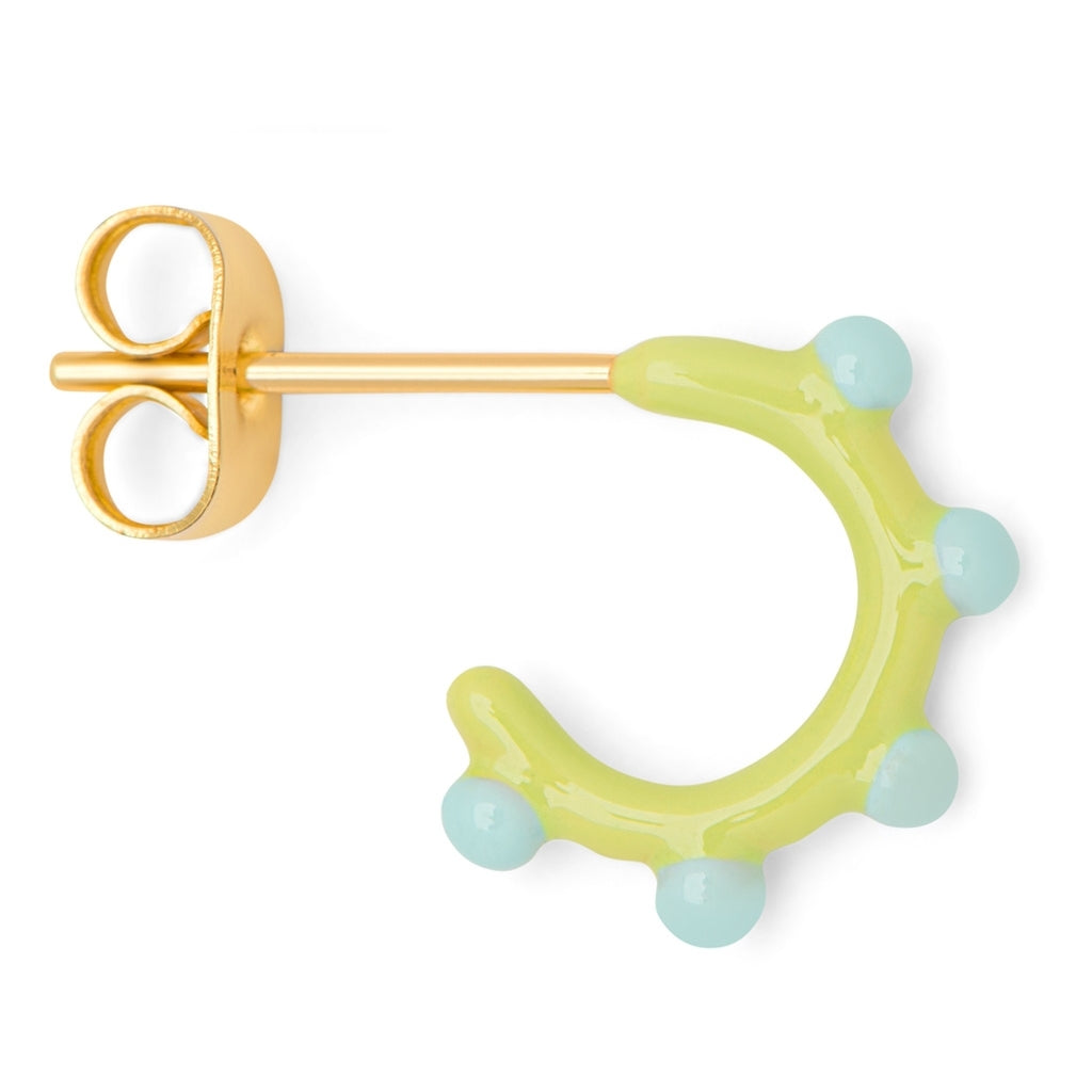 LULU Copenhagen Color Hoop Dot 1 pièce Hoops Mint - Silk Light Green