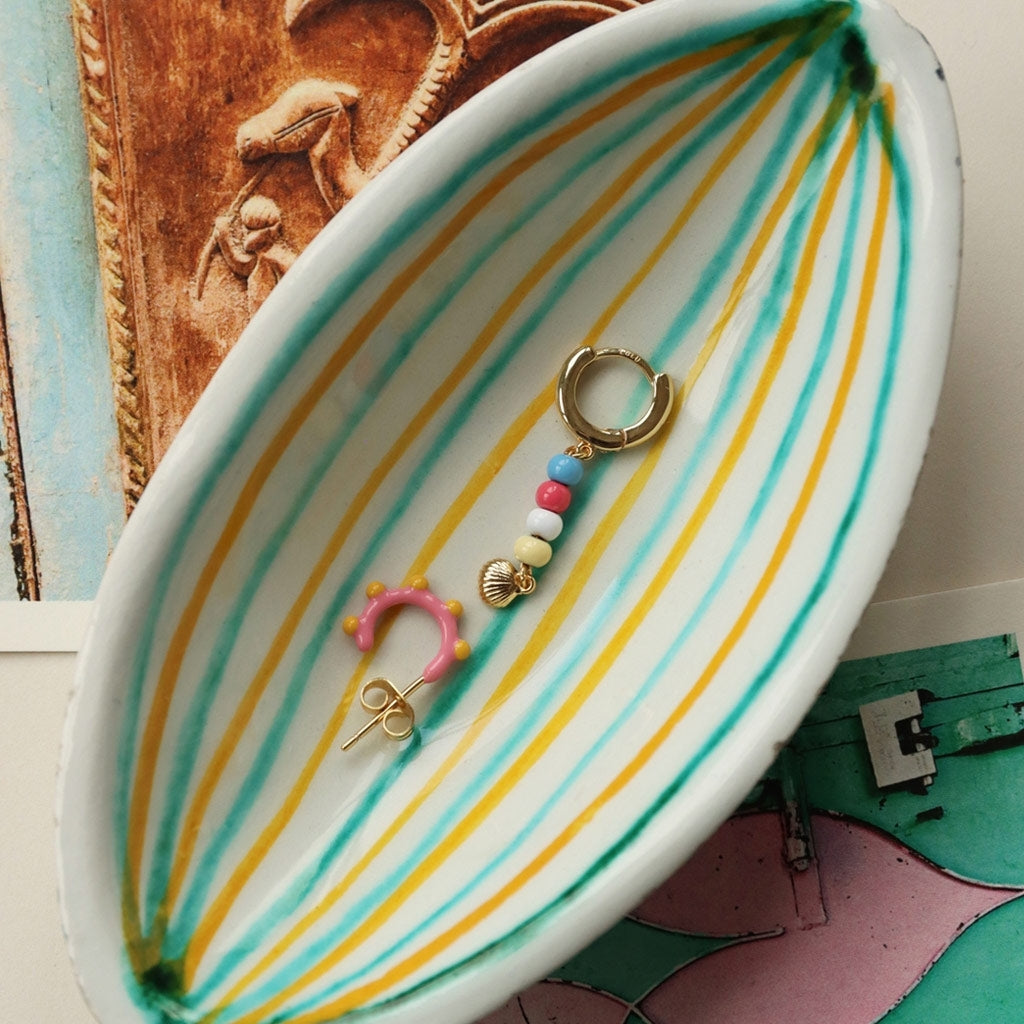 LULU Copenhagen Color Hoop Dot 1 pièce Hoops Rose - Sunflower