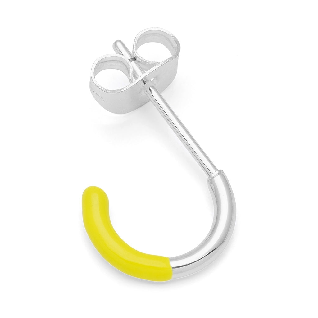 LULU Copenhagen Color Hoop Half Dip boucle d'oreille 1 pièce plaqué argent Hoops Wild Lime