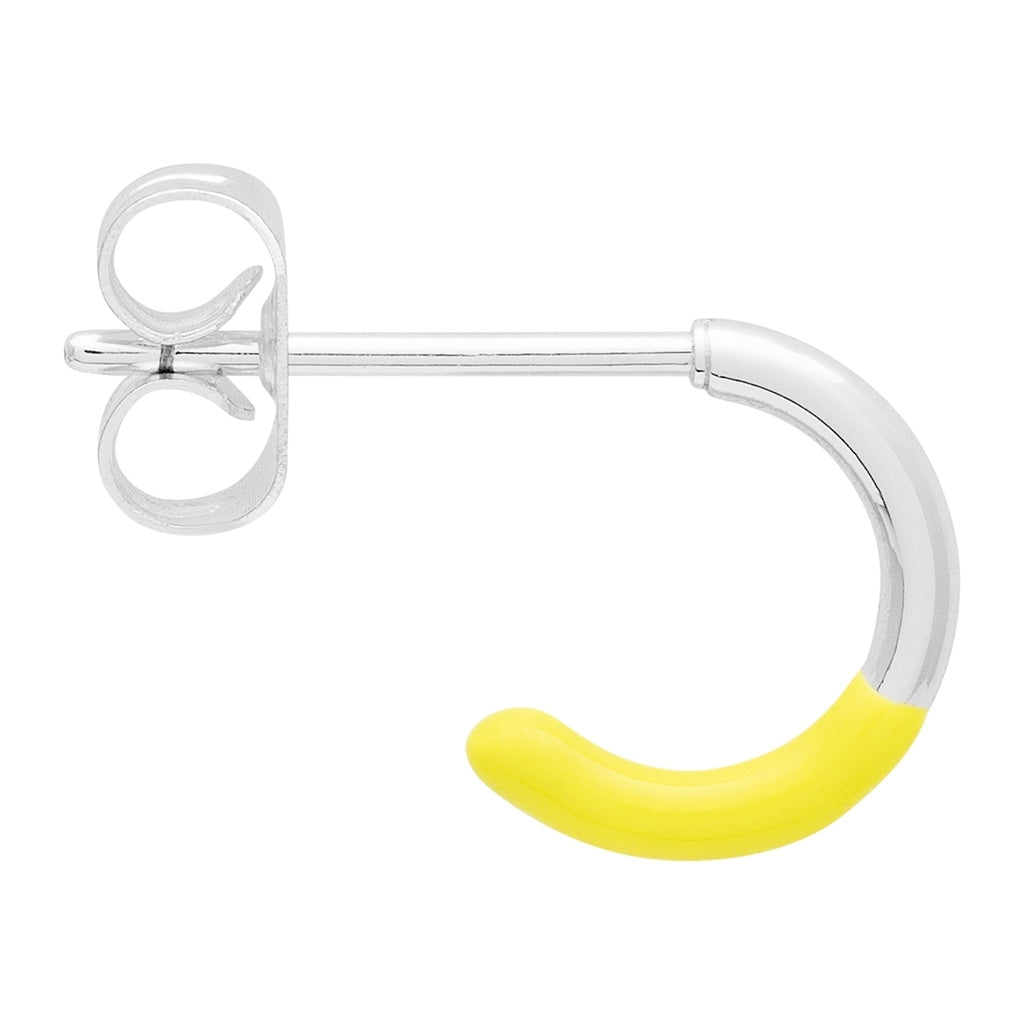 LULU Copenhagen Color Hoop Half Dip boucle d'oreille 1 pièce plaqué argent Hoops Wild Lime
