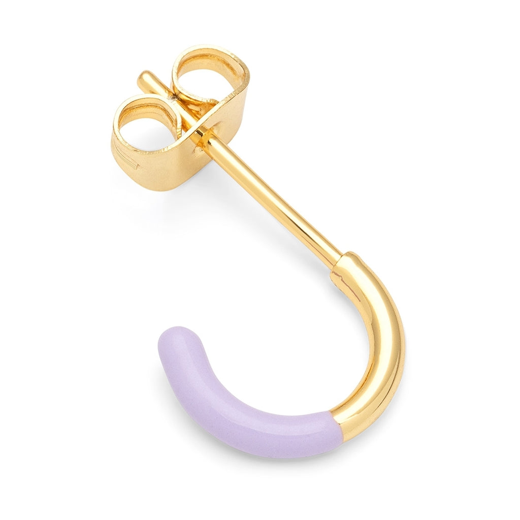 LULU Copenhagen Color Hoop Half Dip boucle d'oreille 1 pièce plaqué or Hoops Purple