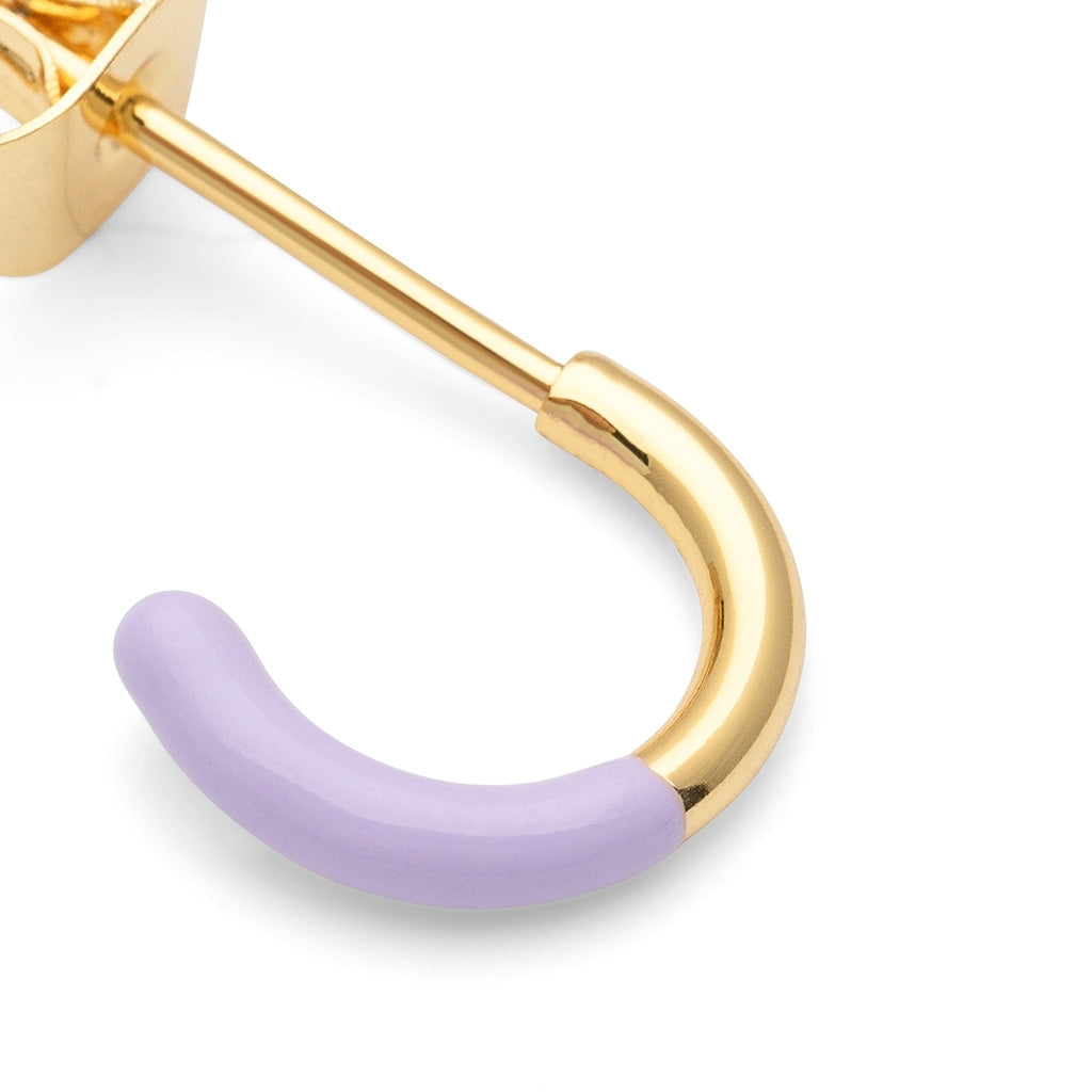LULU Copenhagen Color Hoop Half Dip boucle d'oreille 1 pièce plaqué or Hoops Purple