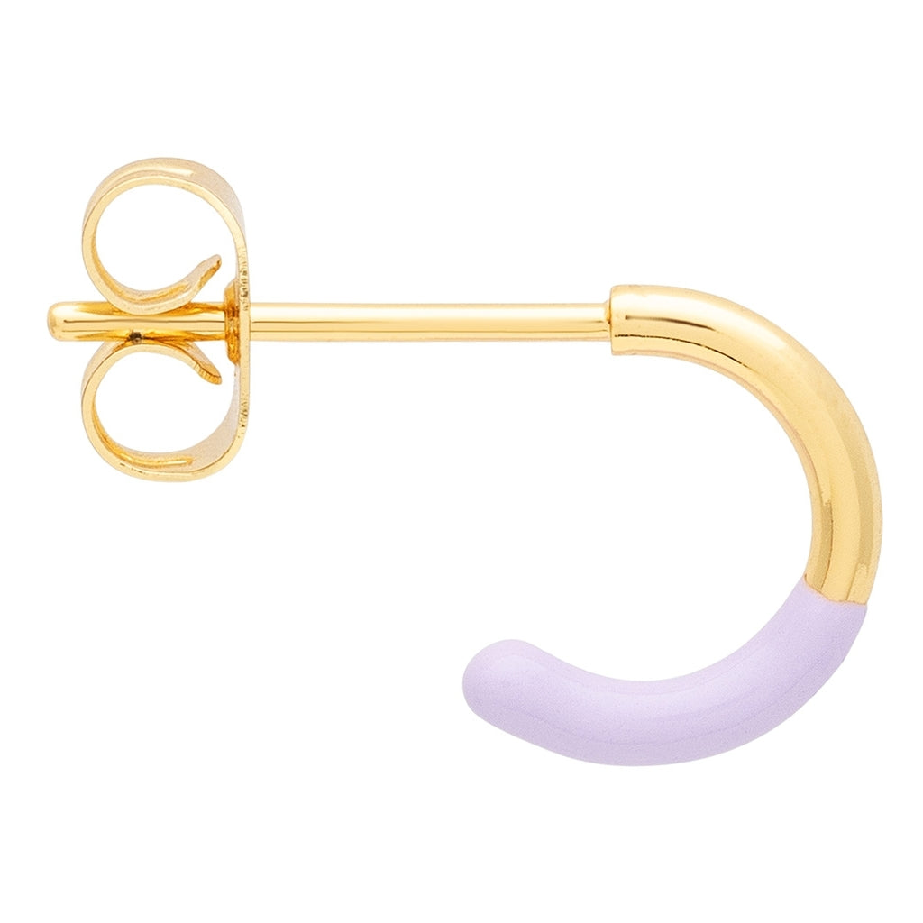 LULU Copenhagen Color Hoop Half Dip boucle d'oreille 1 pièce plaqué or Hoops Purple