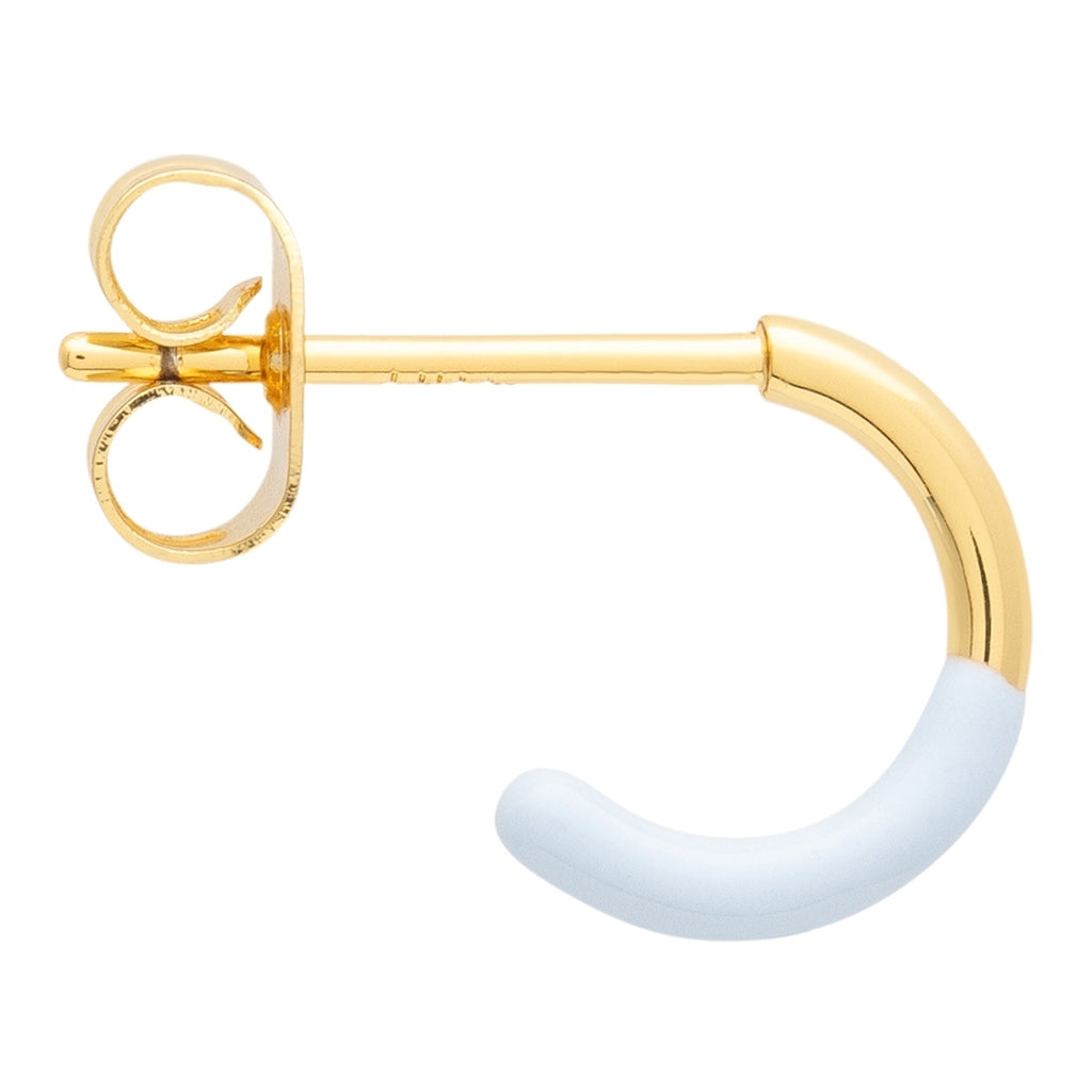 LULU Copenhagen Color Hoop Half Dip boucle d'oreille 1 pièce plaqué or Hoops Skyride Blue