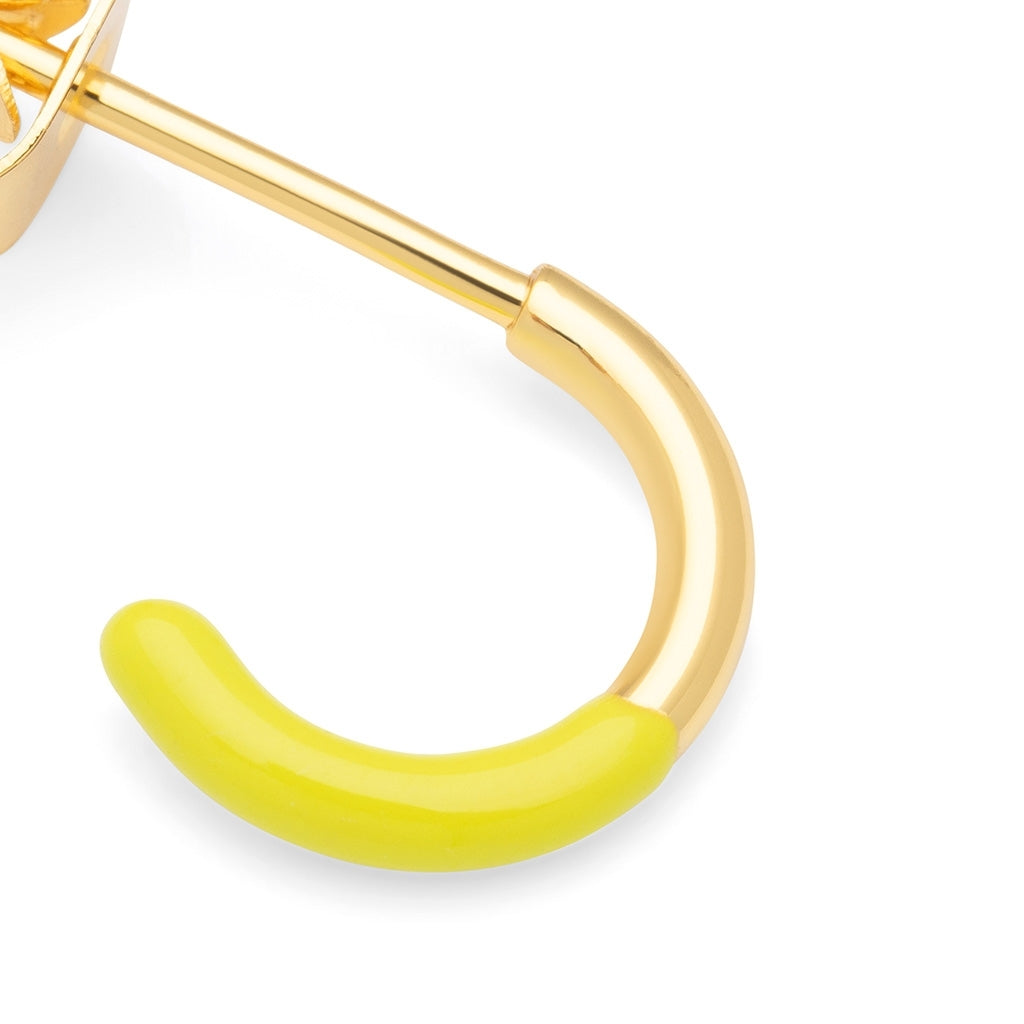 LULU Copenhagen Color Hoop Half Dip boucle d'oreille 1 pièce plaqué or Hoops Wild Lime