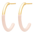 Color Hoop half Dip Medium paires - Laiton plaqué or - Dusty Peach