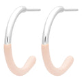 Color Hoop half Dip Medium paires - Plaqué argent - Dusty Peach