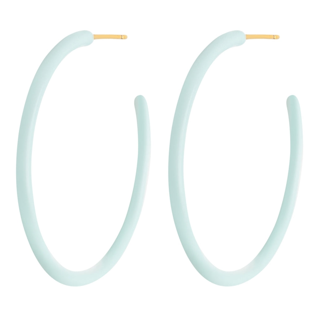 LULU Copenhagen Color Hoops Large Paire Hoops Mint