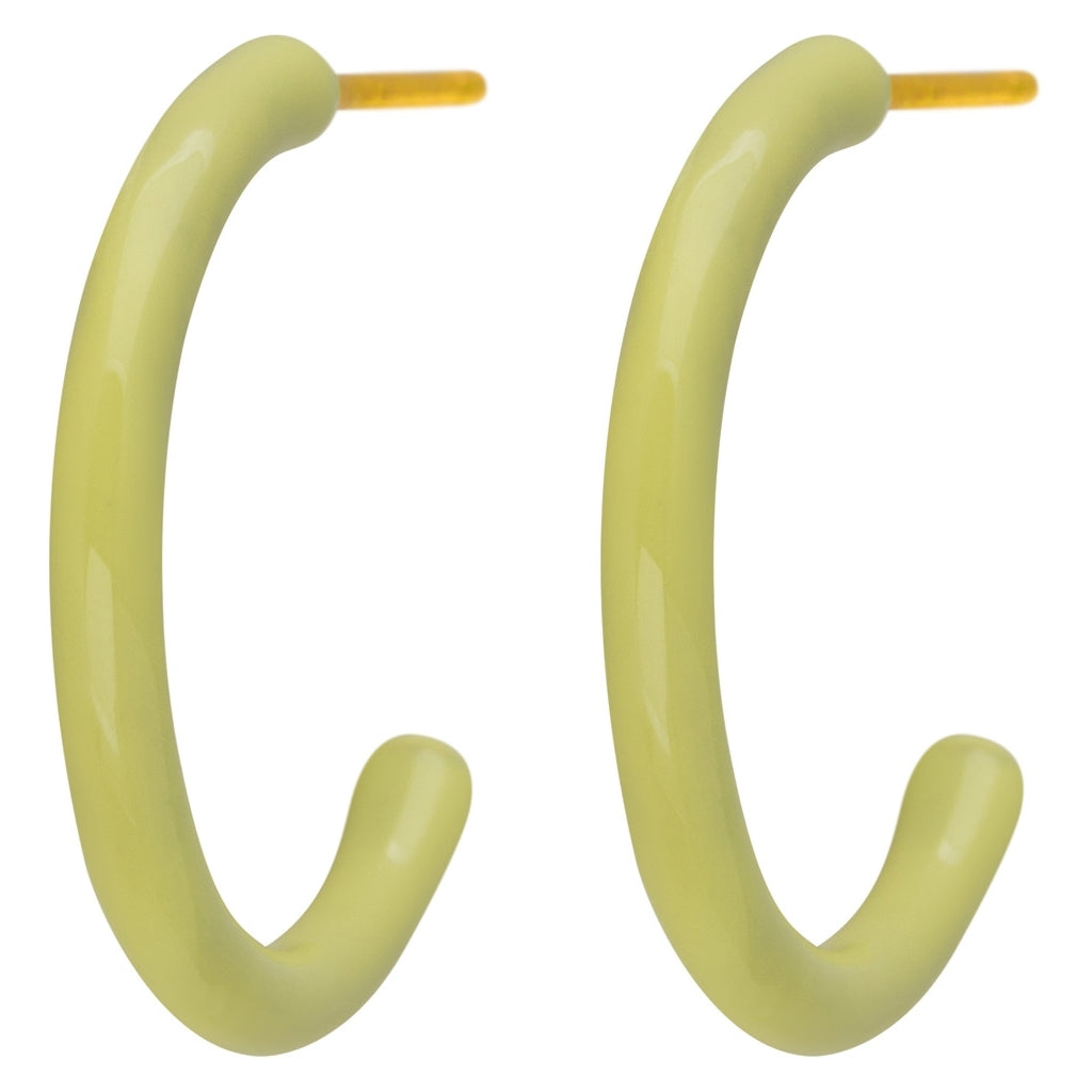 LULU Copenhagen Color Hoops Medium paires Hoops Lime
