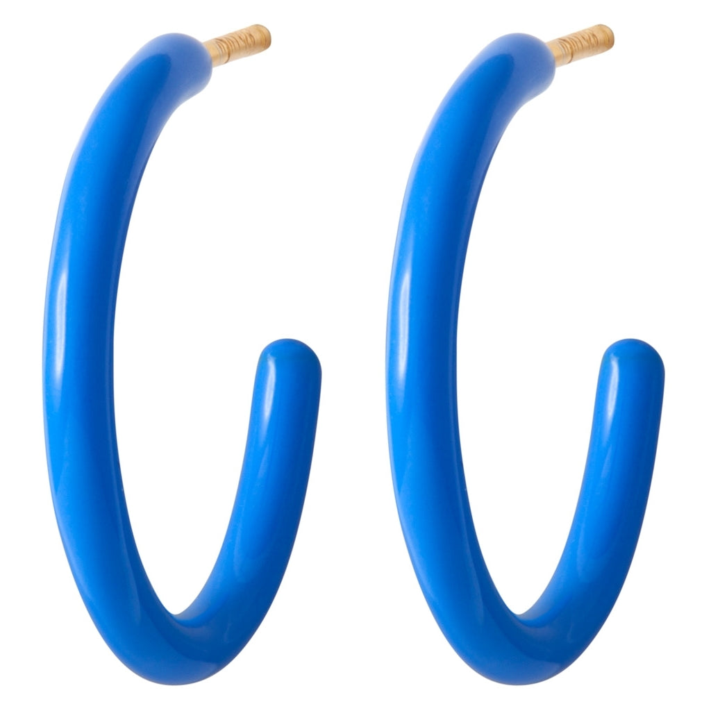 LULU Copenhagen Color Hoops Medium paires Hoops Blue
