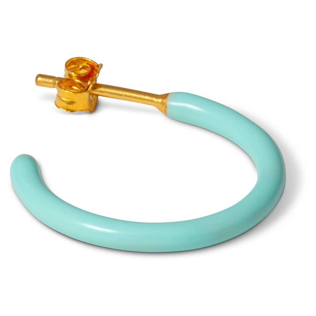 LULU Copenhagen Color Hoops Medium paires Hoops Mint