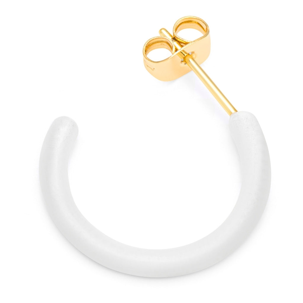 LULU Copenhagen Color Hoops Medium paires Hoops White