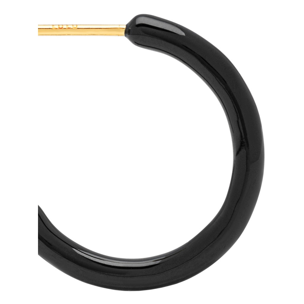 LULU Copenhagen Color Hoops Medium paires Hoops Black