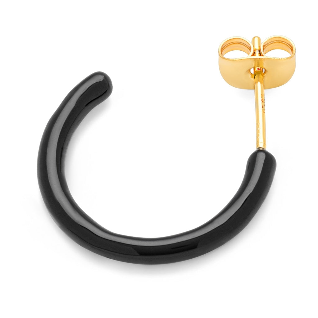 LULU Copenhagen Color Hoops Medium paires Hoops Black
