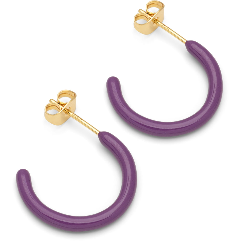 LULU Copenhagen Color Hoops Medium paires Hoops Purple Harvest