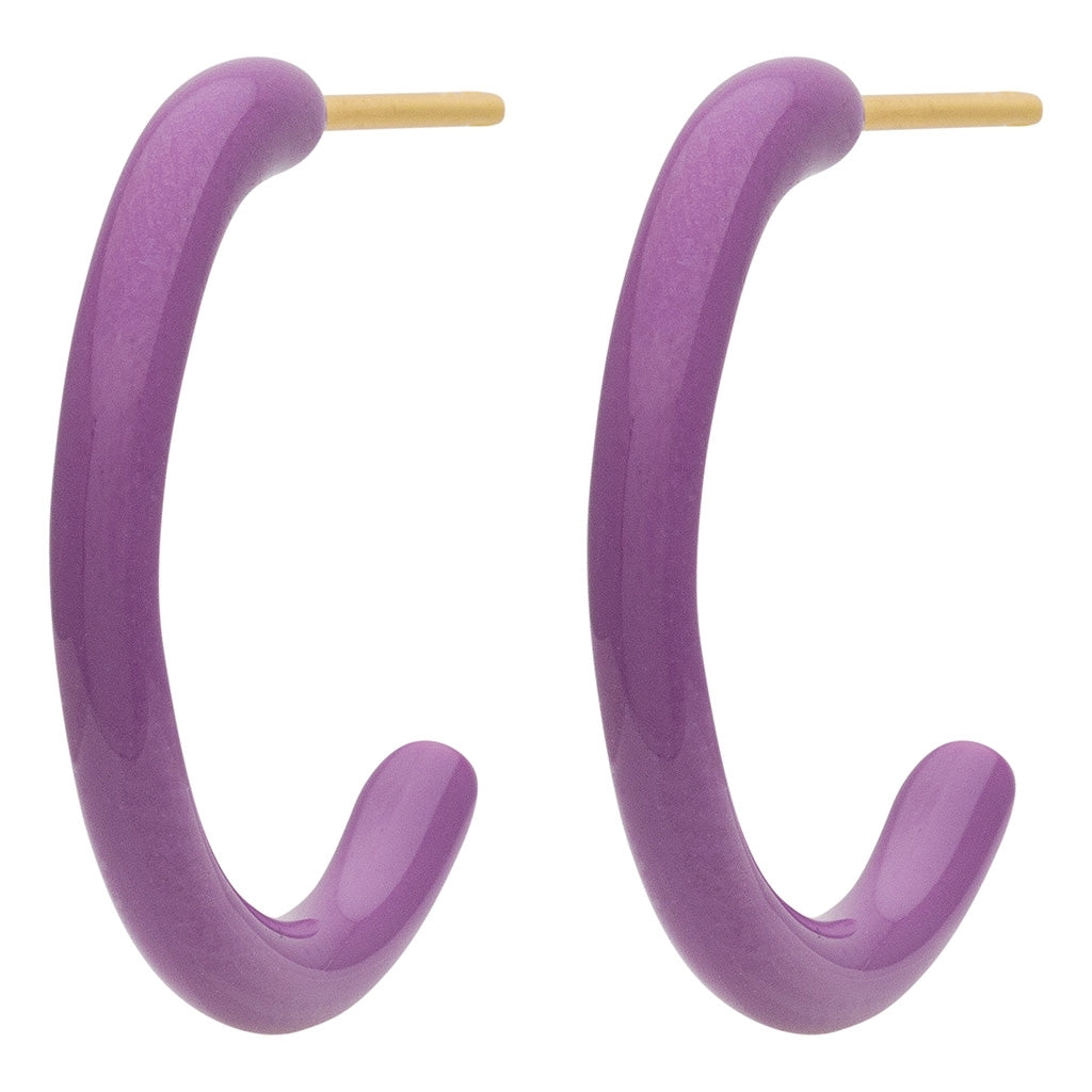 LULU Copenhagen Color Hoops Medium paires Hoops Purple Harvest