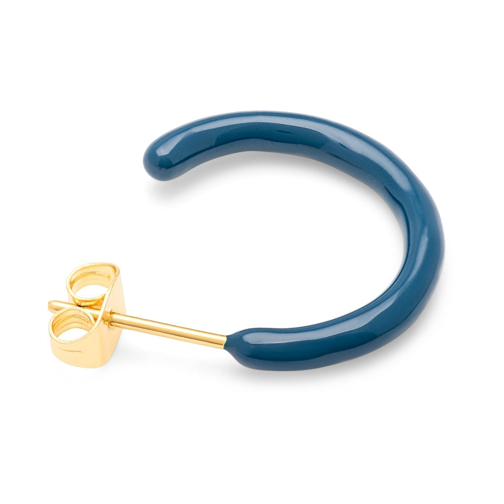LULU Copenhagen Color Hoops Medium paires Hoops Retro Dark Blue