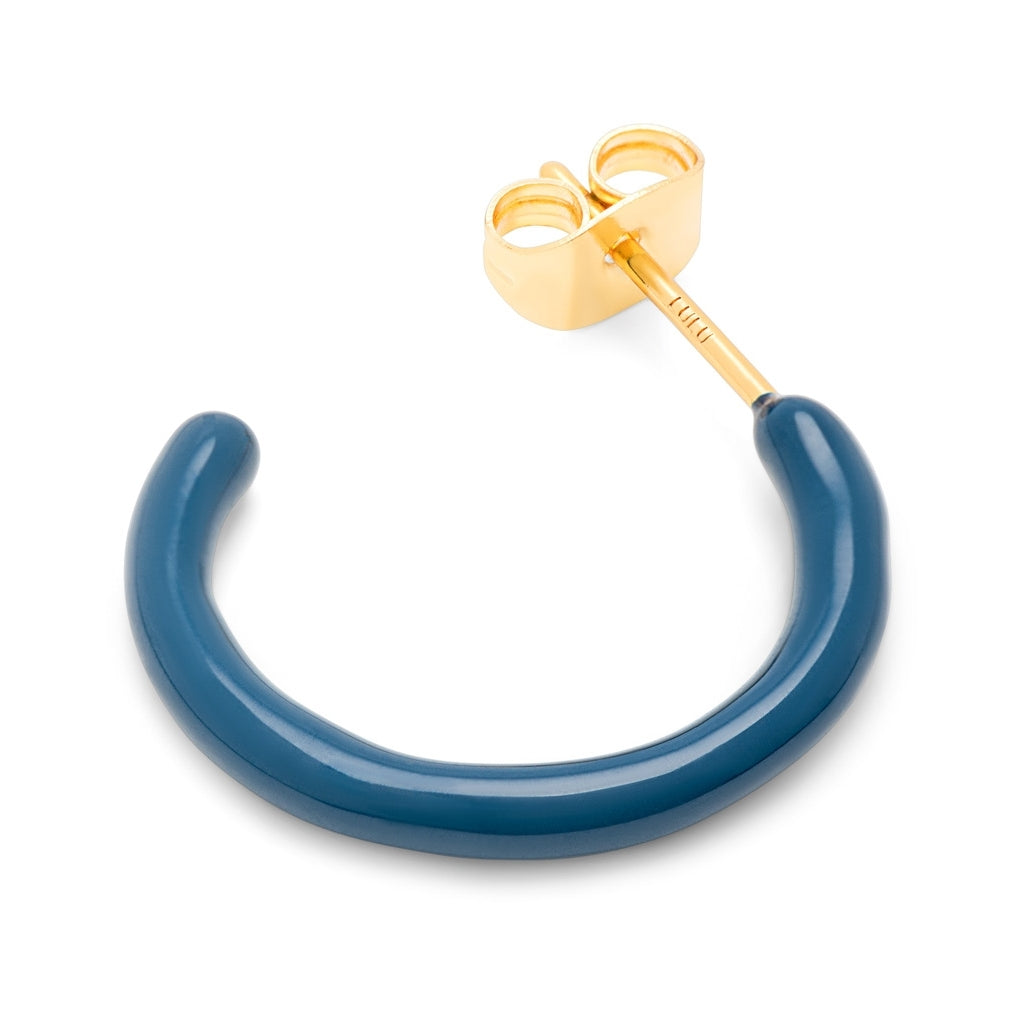LULU Copenhagen Color Hoops Medium paires Hoops Retro Dark Blue