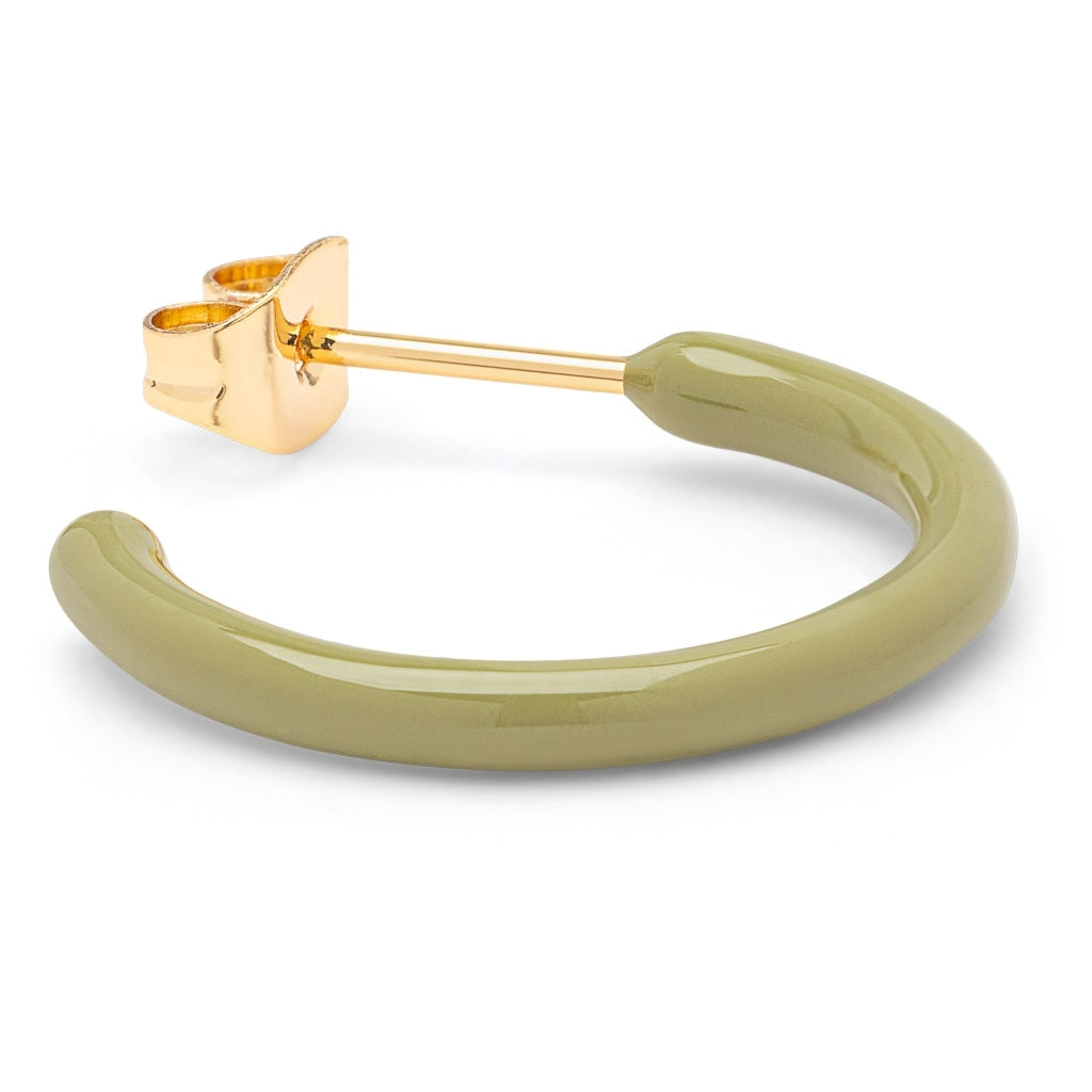 LULU Copenhagen Color Hoops Medium paires Hoops Willow Green