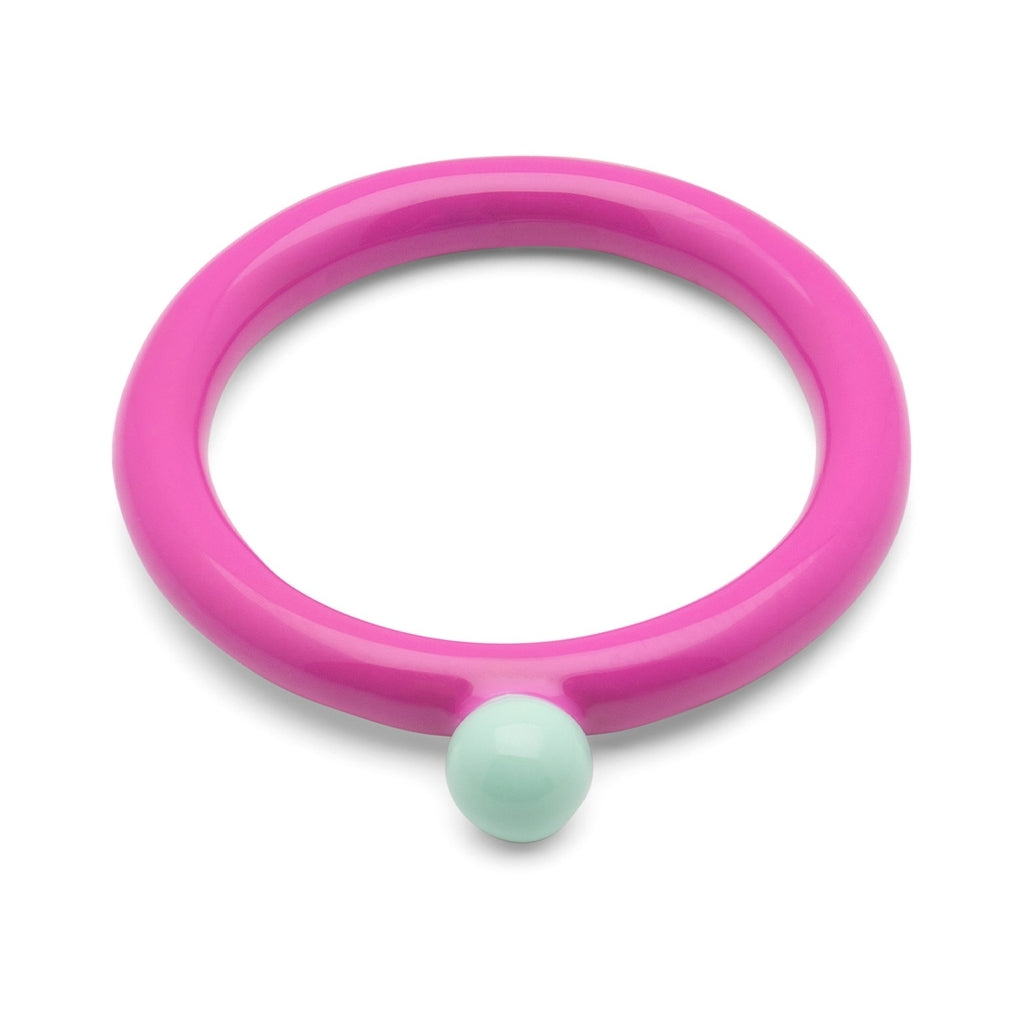LULU Copenhagen Color Ring Top Rings Electric Fuchsia Pink/Mint